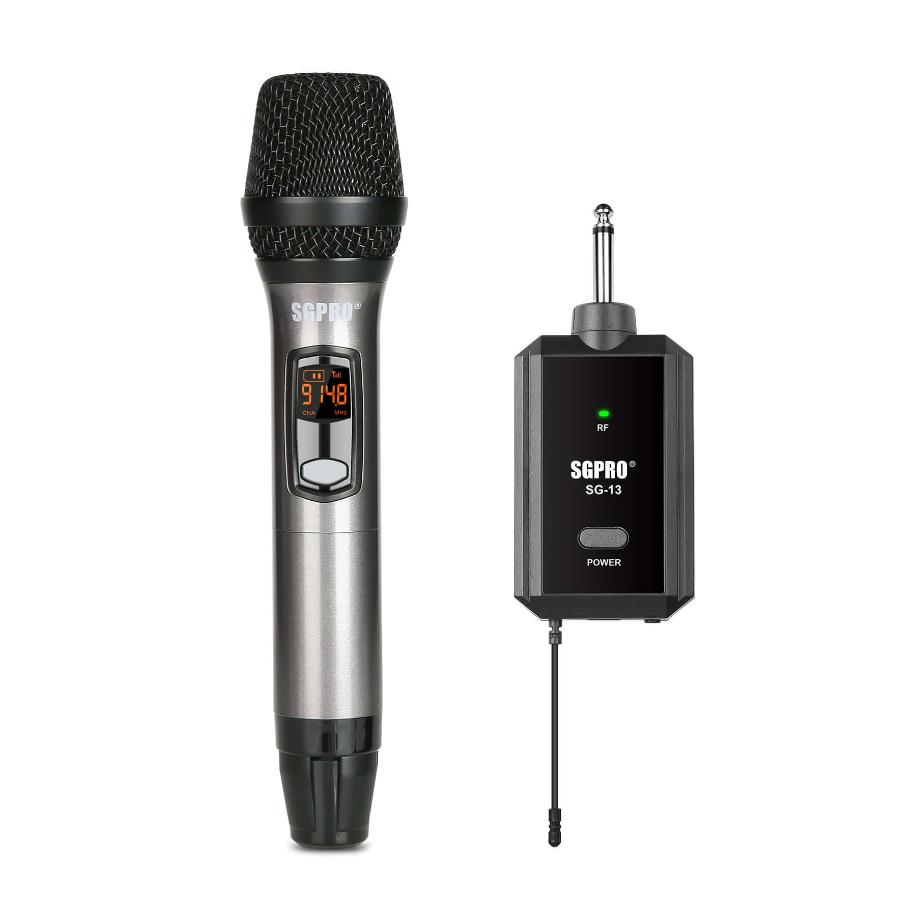 Receiver　SG-13　and　Rechargeable　Handheld　Single　SGPRO　Mic