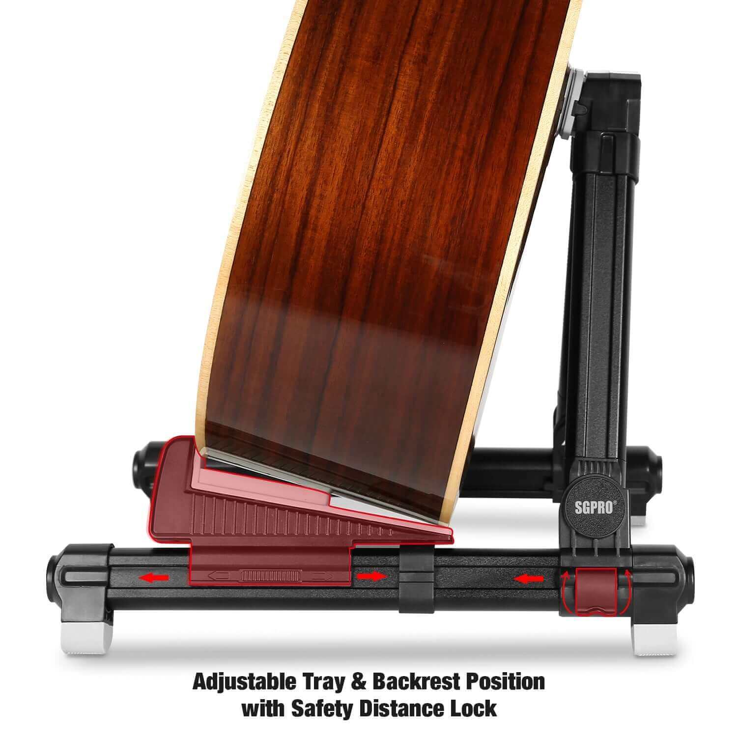 SGPRO A Frame Single Floor Stand for Acoustic Guitar, Electric Guitar, Bass Guitar and Ukulele